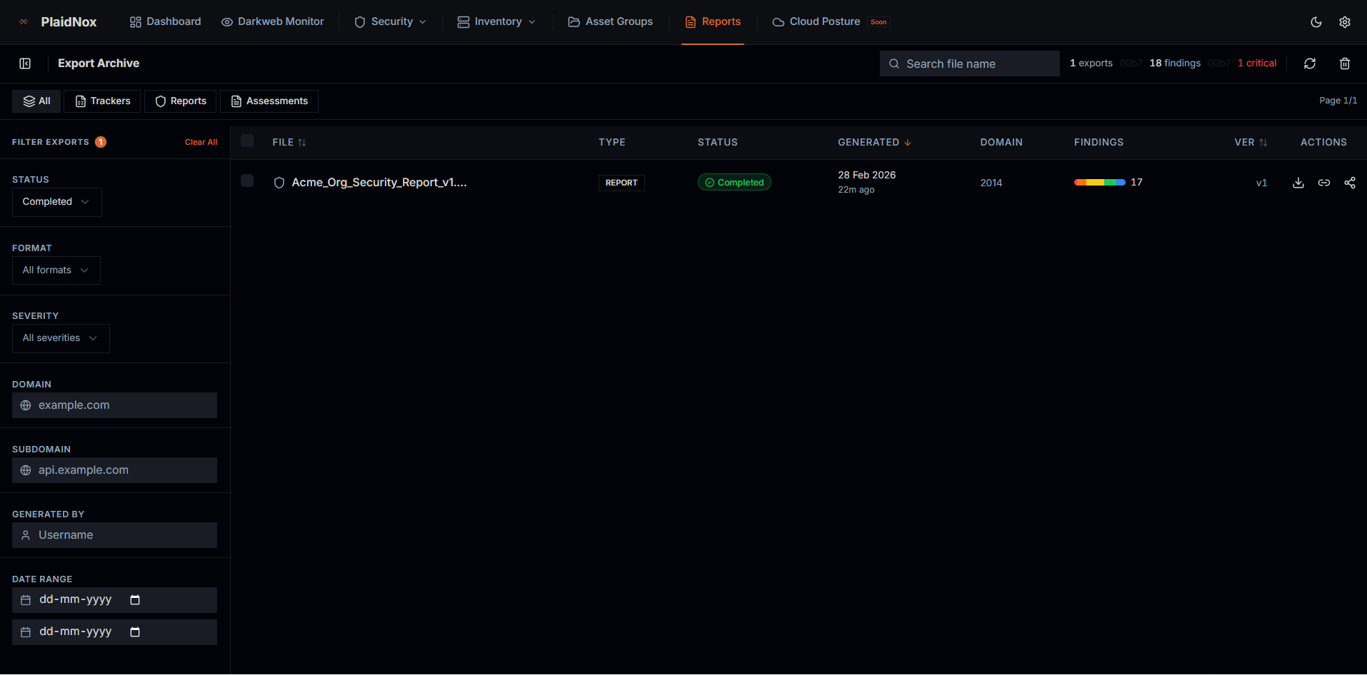 Veta Assessment Report