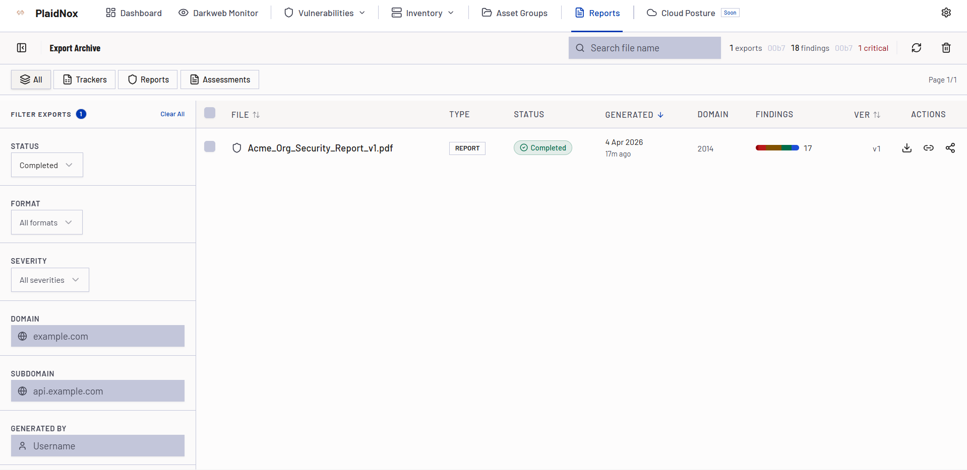 Veta Assessment Report